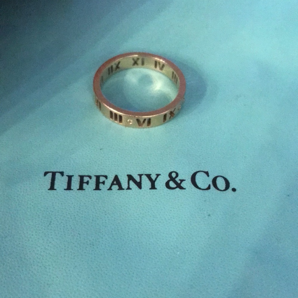 Tiffany& Co. 18K Rose Gold Diamond Pierced Atlas